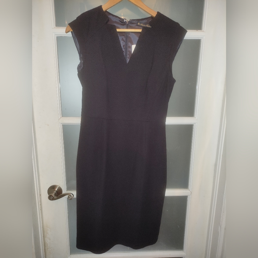 NWT navy Brooks Brothers sheath dress size 6